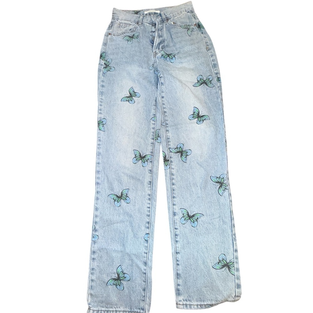 Pacsun Eco Butterfly Print Dad Jeans - Picture 2 of 7